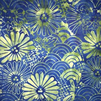Preview: GREEN FLOWER - Magic - Batikstoff aus Indonesien